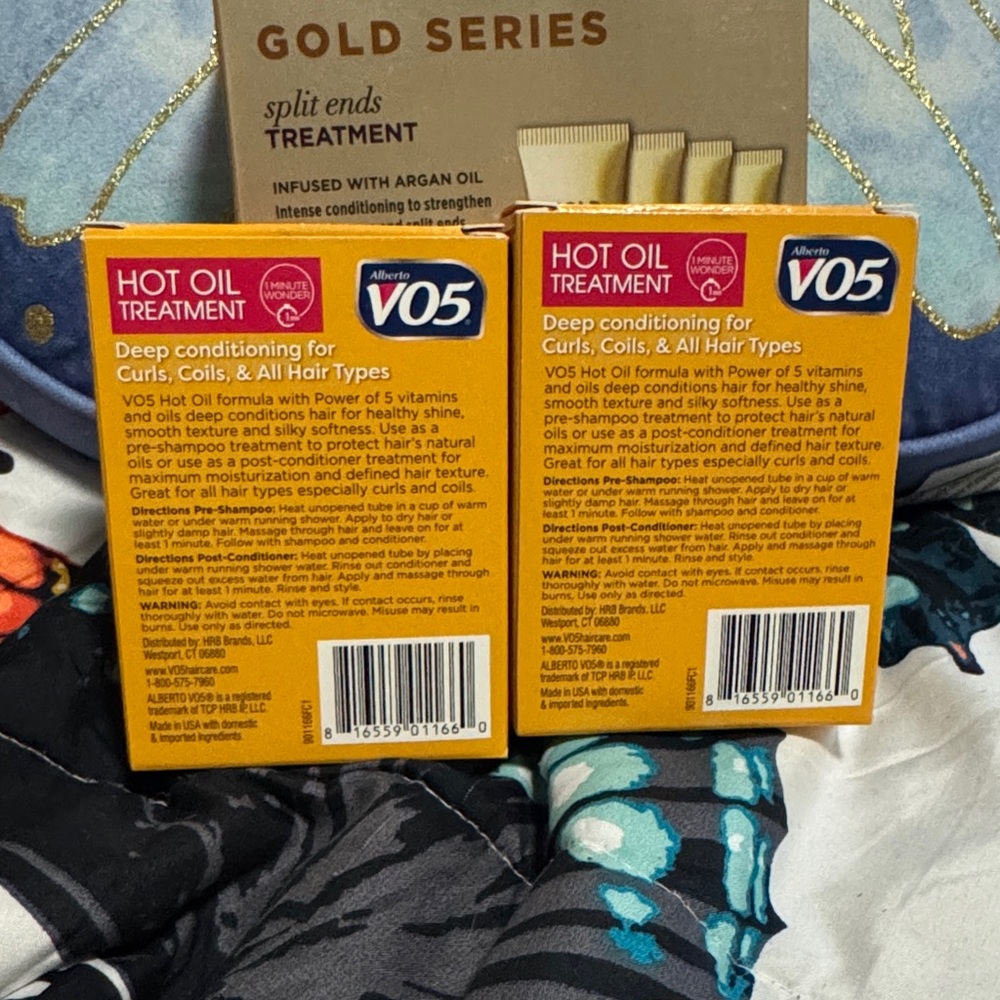 VO5 Hot Oil Treatment and  Gold Series Split Ends Treatment 3 pack - Picture 2 of 4
